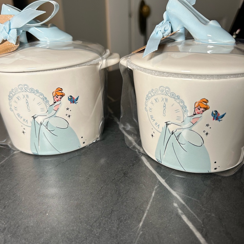 Rae Dunn Cinderella dish with lid set of 2